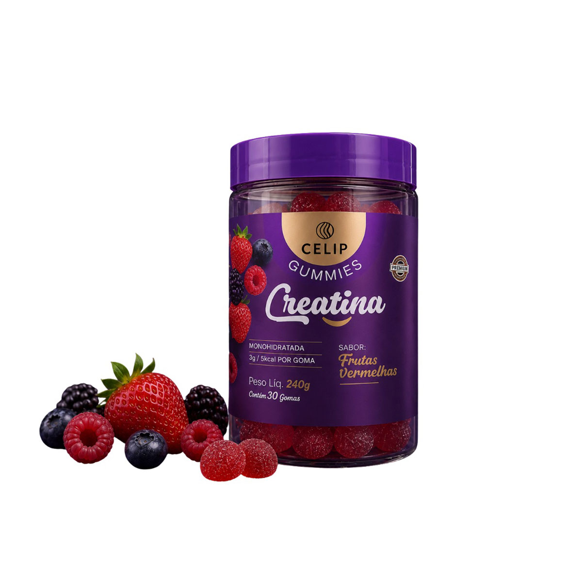 Creatina Gummies SS Nutrition – Sabor Frutas Vermelhas